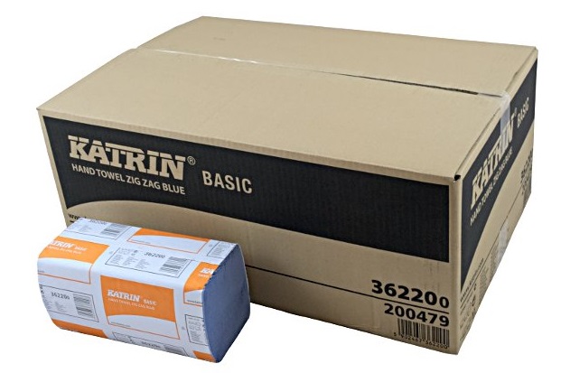 Papierové utierky Katrin ZZ modré 362200